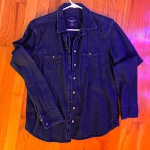 American Eagle western style denim button up